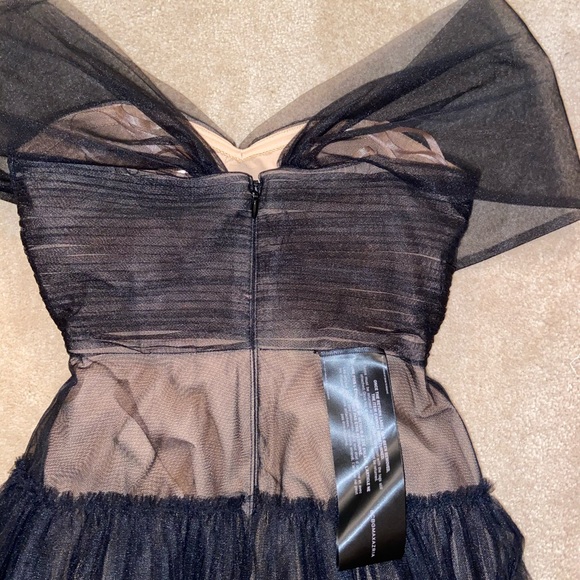 BCBG MaxAzria Black Tulle Gown - Picture 7 of 9